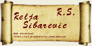 Relja Šibarević vizit kartica